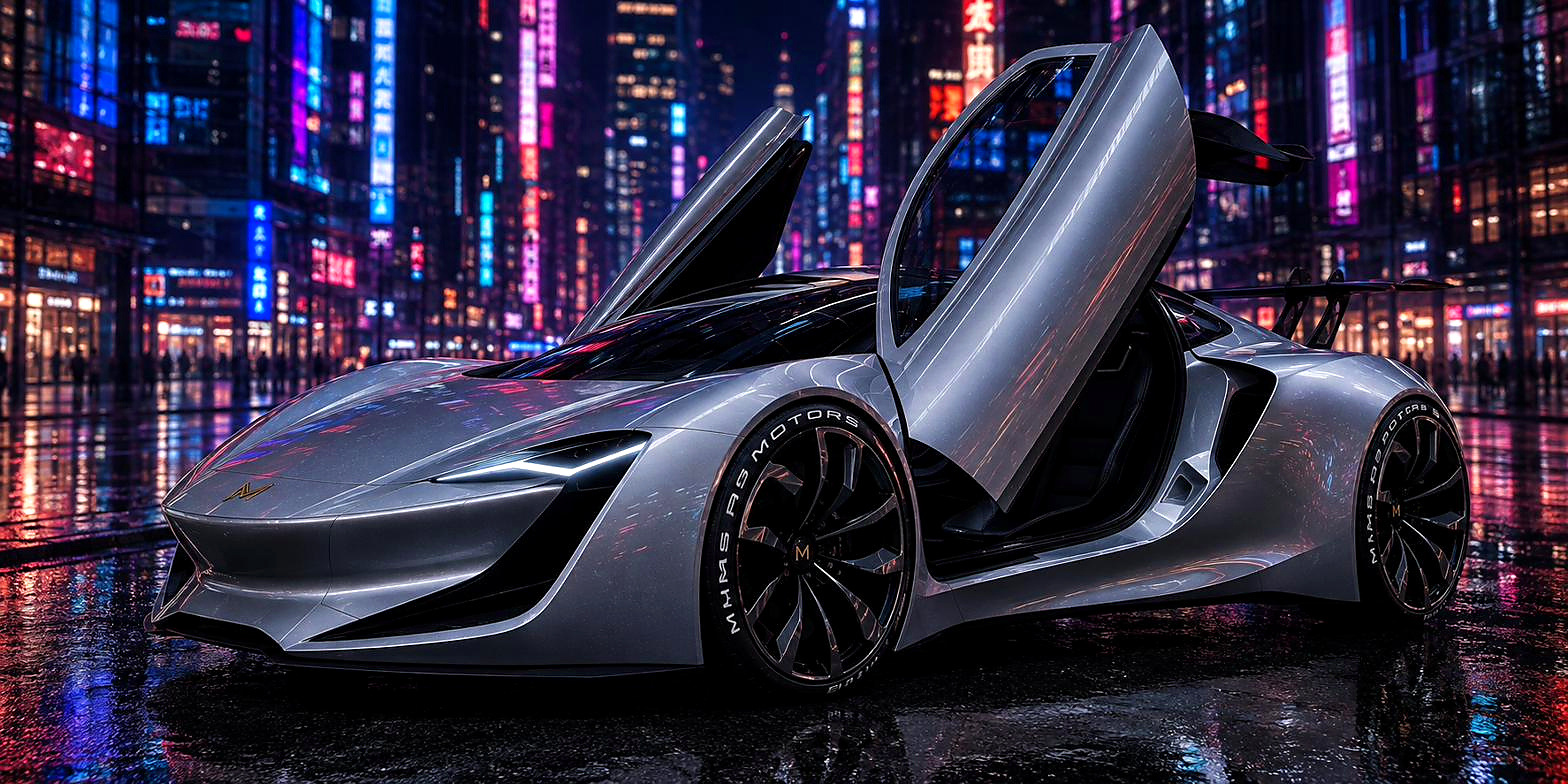 Spyder open-top supercar